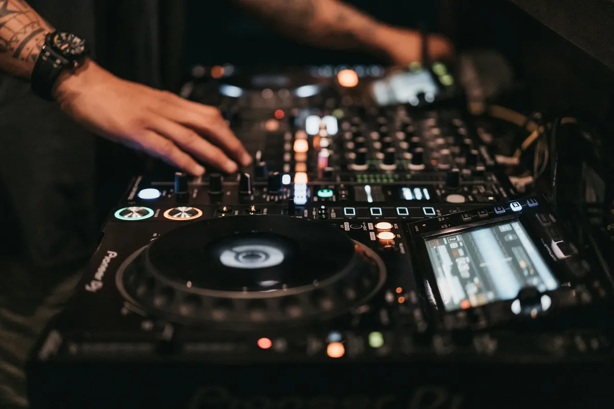 DJ equipment rental setup for villa party in Ibiza
