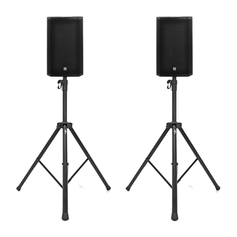 Electro-Voice ZLX-15BT Bluetooth speakers on stands — Easy Connect rental in Ibiza