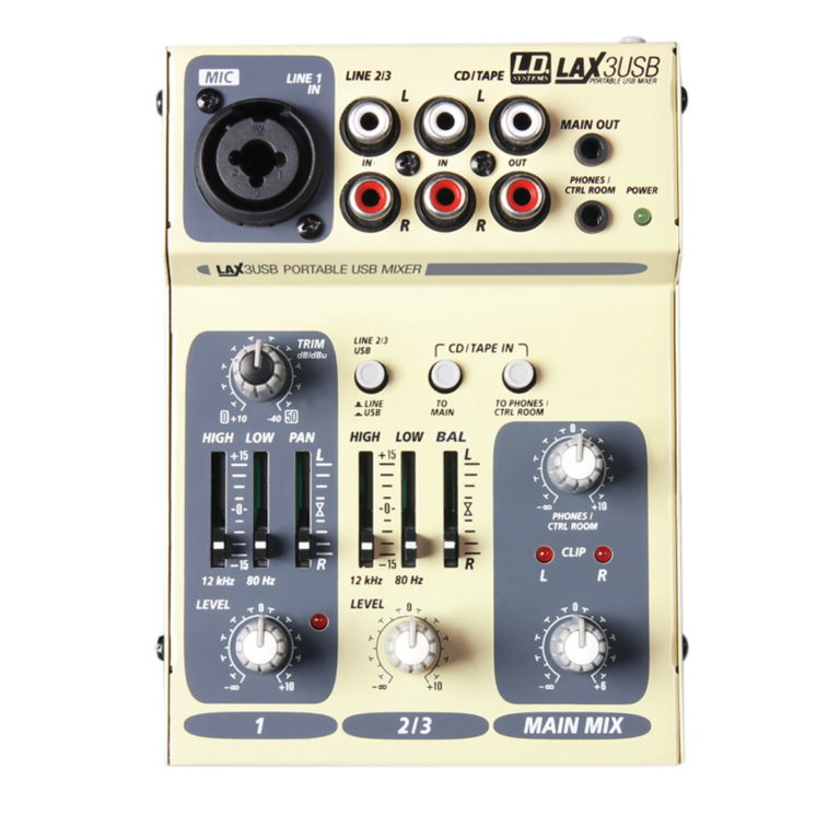 LD Systems LAX 3 USB small mixer audio interface rental Ibiza