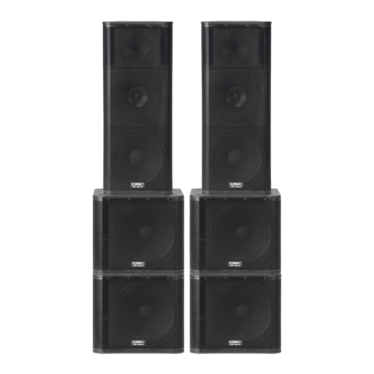 QSC KW153 speakers and KW181 subwoofers — Villa Loud sound system rental in Ibiza