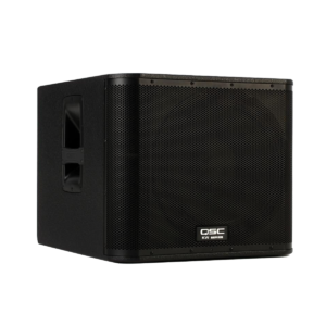 QSC KW181 active subwoofer — extra low-end bass upgrade rental in Ibiza
