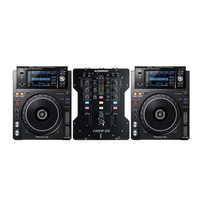 Pioneer XDJ-1000MK2 and Allen & Heath Xone:23 — compact BOAT DJ kit for yacht rental in Ibiza